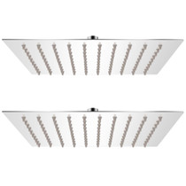 Glava za tuš od nehrđajućeg čelika 2 kom 20 x 20 cm