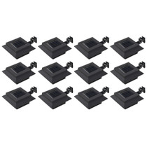 Vrtne solarne svjetiljke 12 kom LED kvadratne 12 cm crne Vrtne solarne svjetiljke 12 kom LED kvadratne 12 cm crne