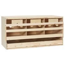 Gnijezdo za kokoši s 3 odjeljka 72x33x38 cm masivna borovina