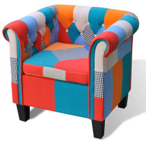 Fotelja s Patchwork Dizajnom Tkanina Fotelja s Patchwork Dizajnom Tkanina