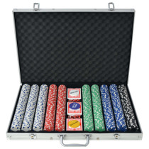 Set za Poker s 1000 Žetona Aluminijum Set za Poker s 1000 Žetona Aluminijum