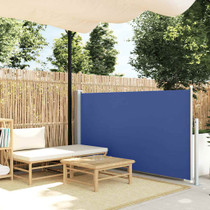 Uvlačiva bočna tenda za terasu 100 x 500 cm plava
