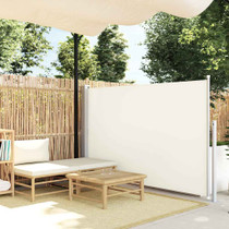 Uvlačiva bočna tenda za terasu 140 x 500 cm krem