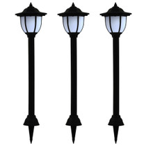 Vrtne solarne svjetiljke 3 kom LED crne Vrtne solarne svjetiljke 3 kom LED crne