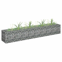 Gabionska sadilica od pocinčanog čelika 180 x 30 x 30 cm