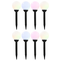 Vanjske solarne LED svjetiljke 8 kom kuglaste 15 cm RGB