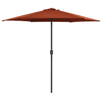 Vrtni suncobran s aluminijskom šipkom 270 x 246 cm boja cigle Vrtni suncobran s aluminijskom šipkom 270 x 246 cm boja cigle
