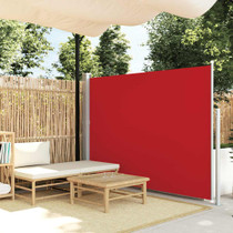 Uvlačiva bočna tenda za terasu 170 x 300 cm crvena
