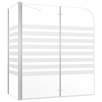 Tuš-kabina od kaljenog stakla 120 x 68 x 130 cm prugasta