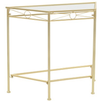 Bočni stolić u starinskom stilu metalni 87 x 34 x 73 cm zlatni Bočni stolić u starinskom stilu metalni 87 x 34 x 73 cm zlatni