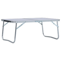 Sklopivi stol za kampiranje bijeli aluminijski 60 x 40 cm Sklopivi stol za kampiranje bijeli aluminijski 60 x 40 cm