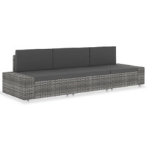 Modularni trosjed od poliratana sivi