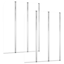 Tuš-kabine od kaljenog stakla 2 kom 104 x 130 cm prozirne