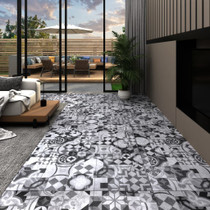 Podne obloge od PVC-a 5,26 m² 2 mm sive s uzorkom