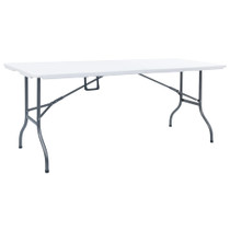 Sklopivi vrtni stol bijeli 180 x 72 x 72 cm HDPE Sklopivi vrtni stol bijeli 180 x 72 x 72 cm HDPE