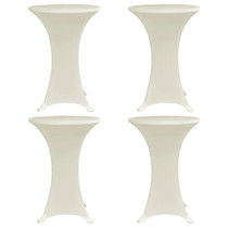 Navlaka za stol za stajanje Ø 70 cm krem rastezljiva 4 kom Navlaka za stol za stajanje Ø 70 cm krem rastezljiva 4 kom