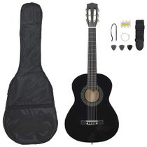 8-dijelni set klasične gitare za početnike crni 1/2 34" 8-dijelni set klasične gitare za početnike crni 1/2 34"