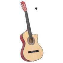 Akustična gitara Western s prorezom i 6 žica 38 " od drva lipe Akustična gitara Western s prorezom i 6 žica 38 " od drva lipe