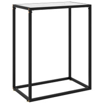 Konzolni stol bijeli 60 x 35 x 75 cm od kaljenog stakla Konzolni stol bijeli 60 x 35 x 75 cm od kaljenog stakla