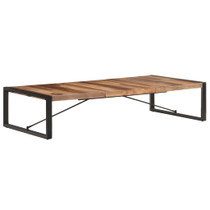 Stolić za kavu 180 x 90 x 40 cm od masivnog drva i šišama