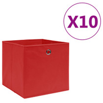 vidaXL Kutije za pohranu od netkane tkanine 10 kom 28x28x28 cm crvene vidaXL Kutije za pohranu od netkane tkanine 10 kom 28x28x28 cm crvene
