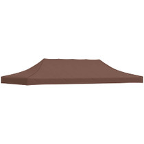 Krov za šator za zabave 6 x 3 m smeđi 270 g/m²
