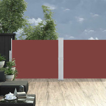 Uvlačiva bočna tenda za terasu 140 x 1200 cm smeđa