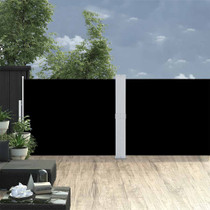 Uvlačiva bočna tenda za terasu 140 x 1200 cm crna
