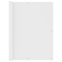 Balkonski zastor bijeli 120 x 600 cm od tkanine Oxford