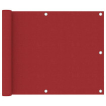 Balkonski zastor crveni 75 x 500 cm od tkanine Oxford