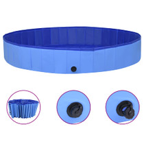 Sklopivi bazen za pse plavi 300 x 40 cm PVC