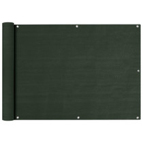 Balkonski zastor tamnozeleni 75 x 600 cm HDPE