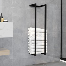 Stalak za ručnike crni 25 x 20 x 95 cm željezni