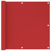 Balkonski zastor crveni 90 x 500 cm HDPE