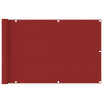 Balkonski zastor crveni 90 x 400 cm HDPE