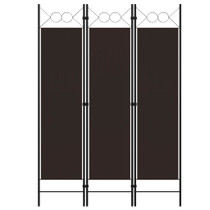 Sobna pregrada s 3 panela smeđa 120 x 180 cm