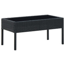 Vrtni stol crni 75 x 40 x 37 cm od poliratana