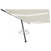 Automatska tenda sa senzorom za vjetar LED 500 x 300 cm krem