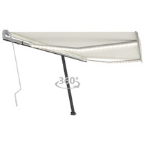Tenda na ručno uvlačenje s LED svjetlima 400 x 350 cm krem