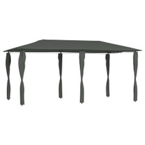 Sjenica s navlakama za stupove 3 x 6 x 2,6 m antracit 160 g/m²