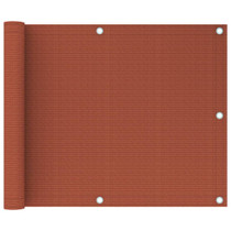 Balkonski zastor terakota 75 x 500 cm HDPE