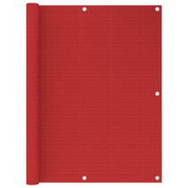 Balkonski zastor crveni 120 x 500 cm HDPE