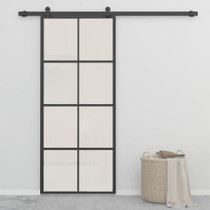 Klizna vrata od aluminija i stakla ESG 90 x 205 cm crna