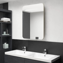 LED kupaonski ormarić s ogledalom boja hrasta 60 x 11 x 80 cm LED kupaonski ormarić s ogledalom boja hrasta 60 x 11 x 80 cm