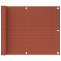 Balkonski zastor terakota 75 x 600 cm HDPE