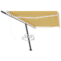 Samostojeća automatska tenda 500 x 300 cm žuto-bijela
