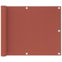 Balkonski zastor terakota 75 x 300 cm HDPE