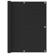 Balkonski zastor crni 120 x 400 cm HDPE
