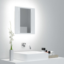 LED kupaonski ormarić s ogledalom bijeli 40 x 12 x 45 cm