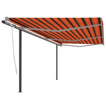 Automatska tenda na uvlačenje 6 x 3 m narančasto-smeđa